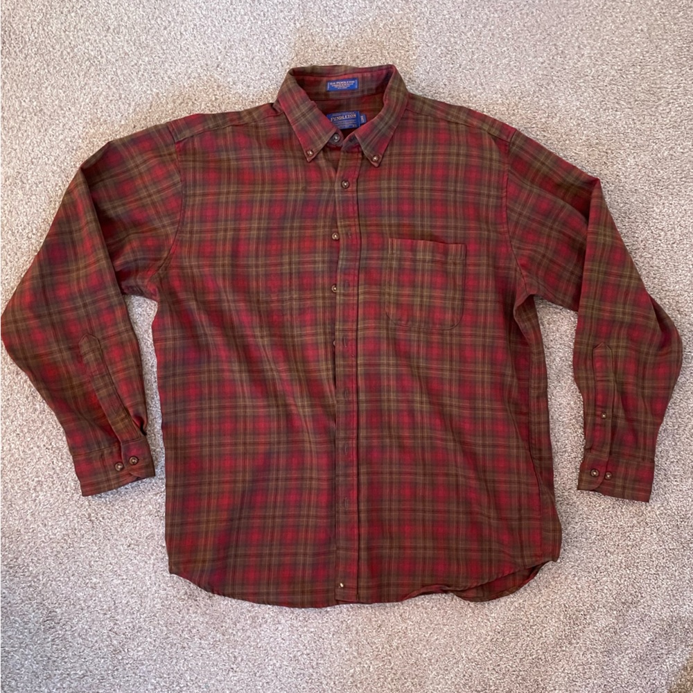 Pendleton Button Down | Plaid Board Shirt | Wool Button Down